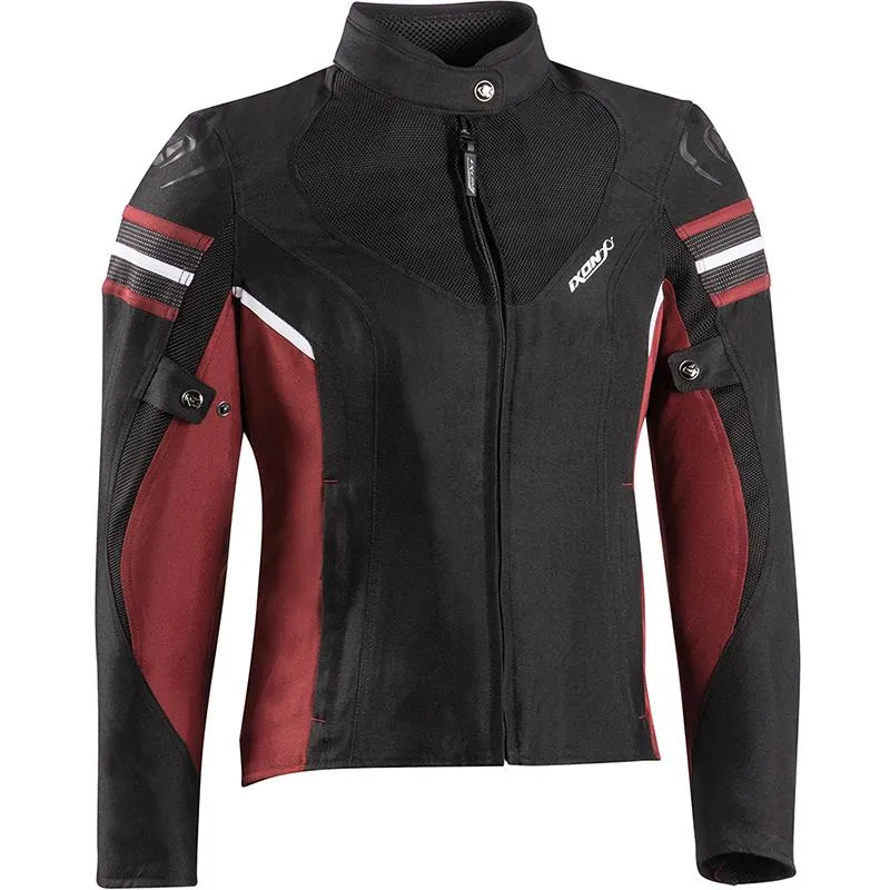 Blouson ILANA EVO IXON noir/bordeaux - MAXXESS.FR, Blouson moto textile