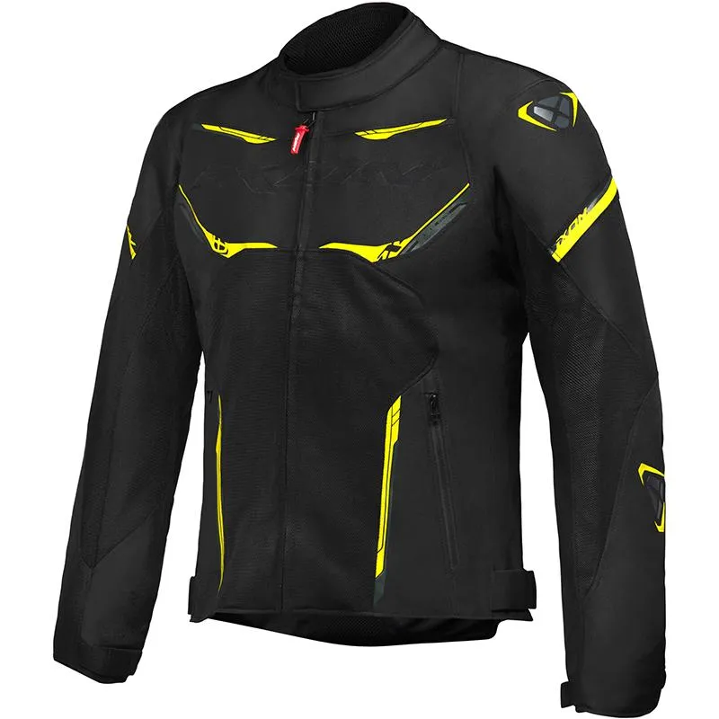 Blouson STRIKER AIR IXON noir/anthracite/jaune vif - MAXXESS.FR, Blouson moto textile