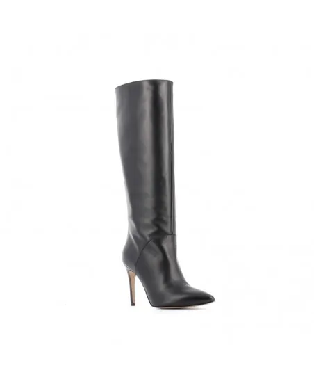 Botte Roma Cuir Noir à Talon Aiguille