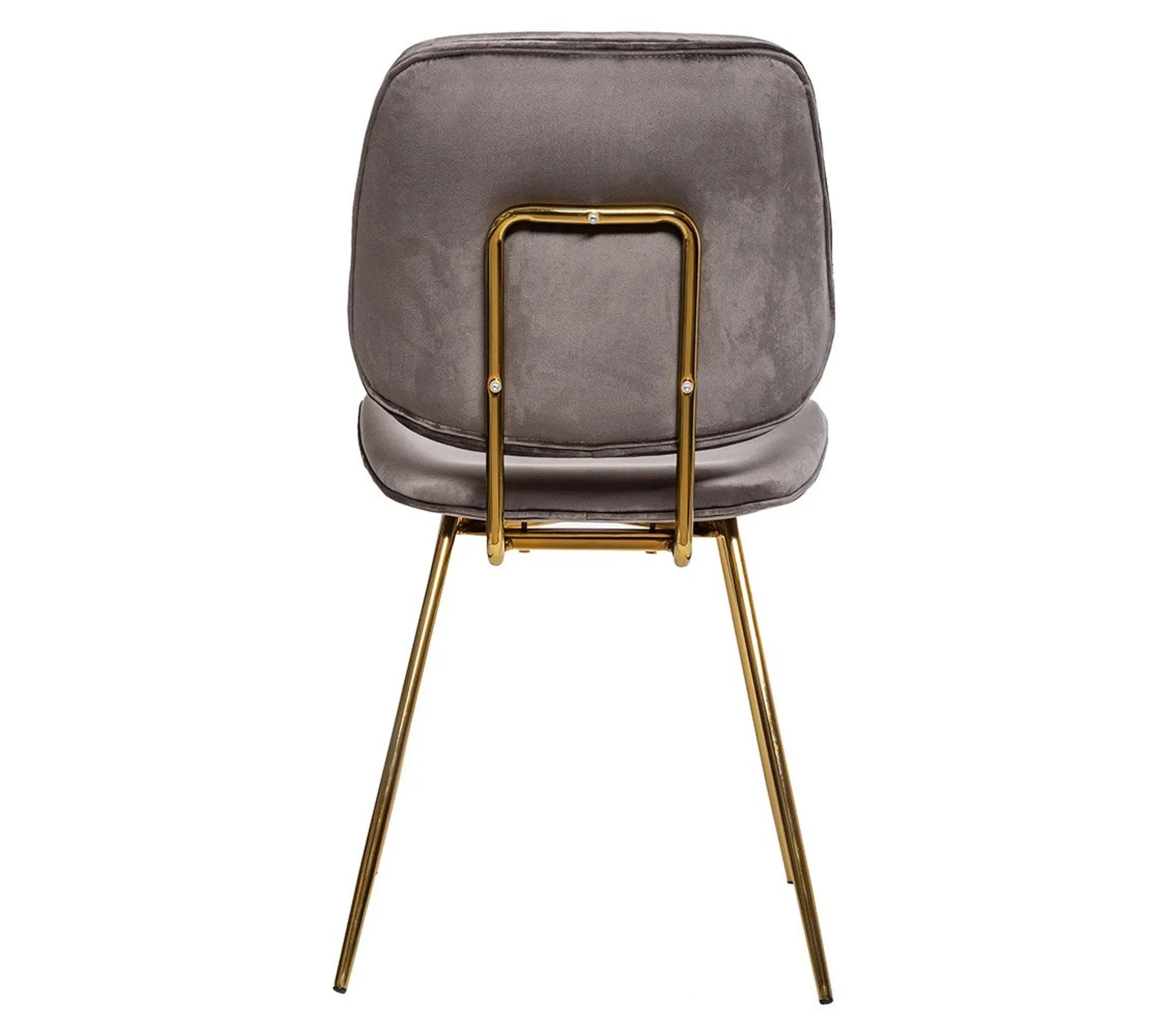 Chaise Velours Pied Gold Slow Gris
