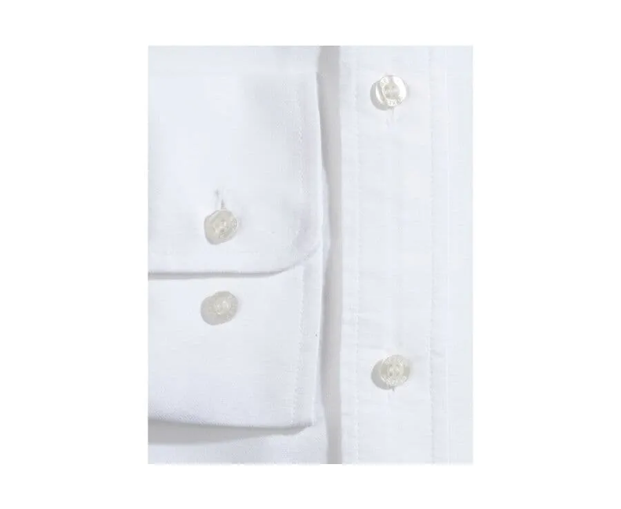 Chemise blanche Oxford à poche - Col américain Harold