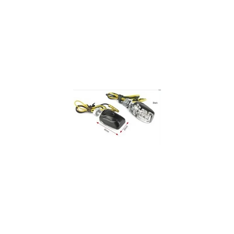 Clignotants micro LED Bihr noirs cabochons blancs- piecemotoquad