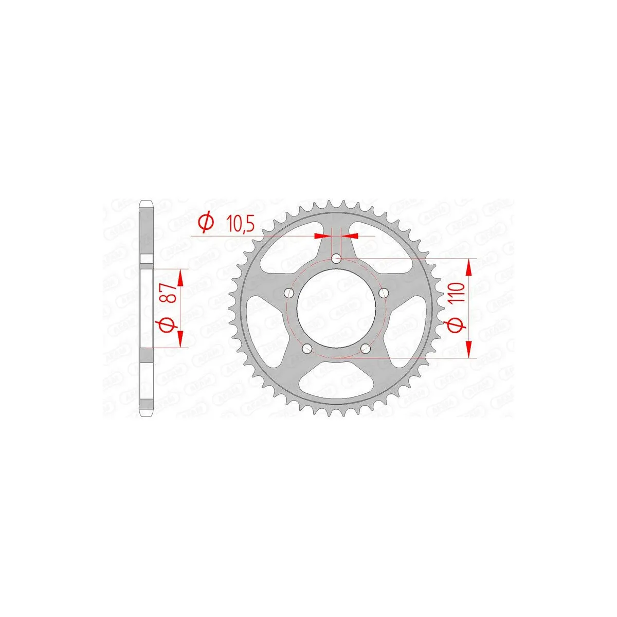 Couronne Acier AFAM 14405