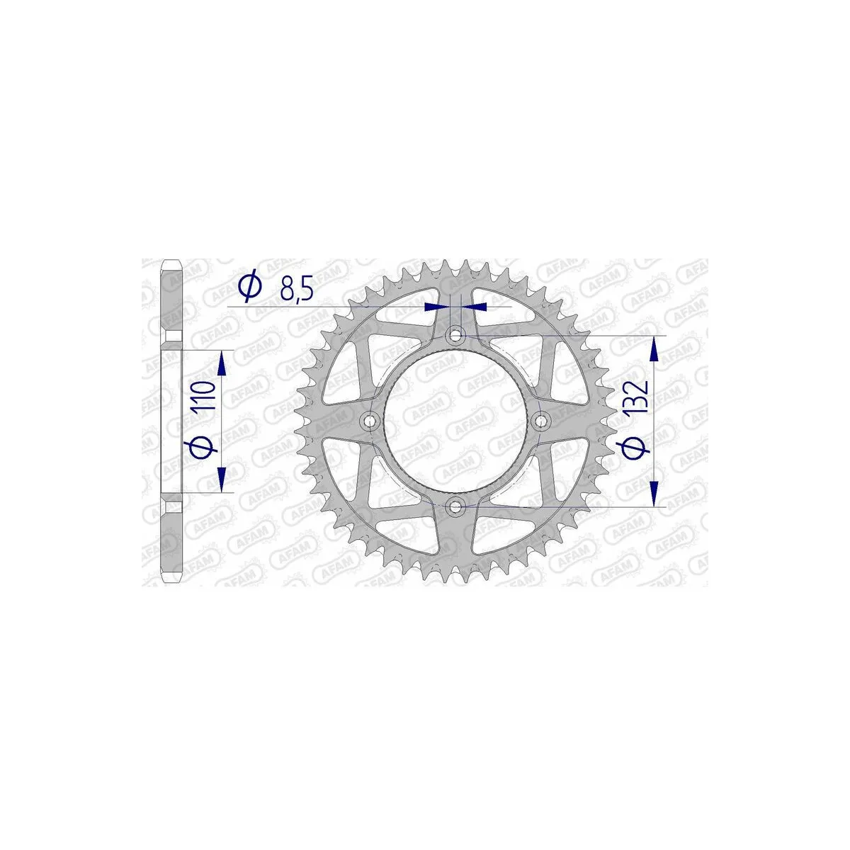 Couronne Alu Antiboue AFAM 72306AB