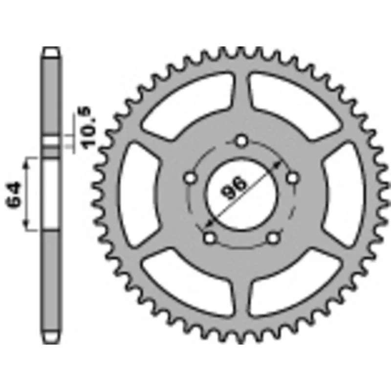 Couronne PBR 37 dents acier pas 520 type 254