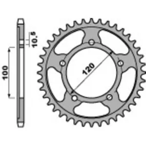 Couronne PBR 42 dents acier pas 525 type 4447