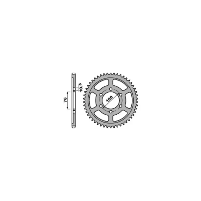 Couronne PBR acier standard 825 - 530 - piecemotoquad