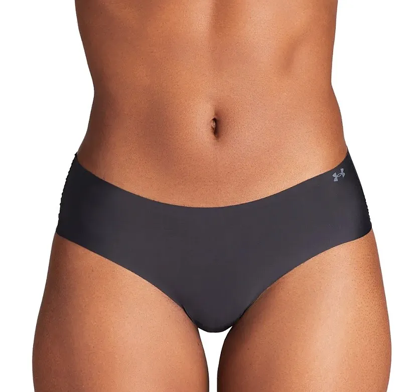 culotte Under Armour Pure Stretch No Show Hipster 3 Pack - Black/Steel - women´s