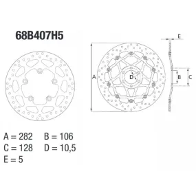 Disque de frein BREMBO Oro fixe - 68B407H5