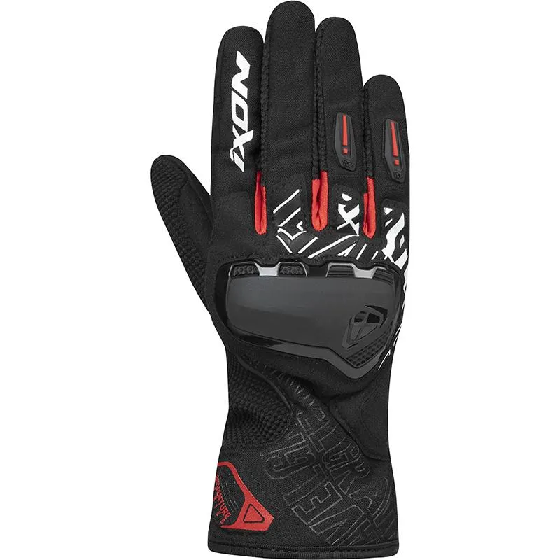 Gants GRAVEL IXON noir/rouge - MAXXESS.FR, Gants moto été