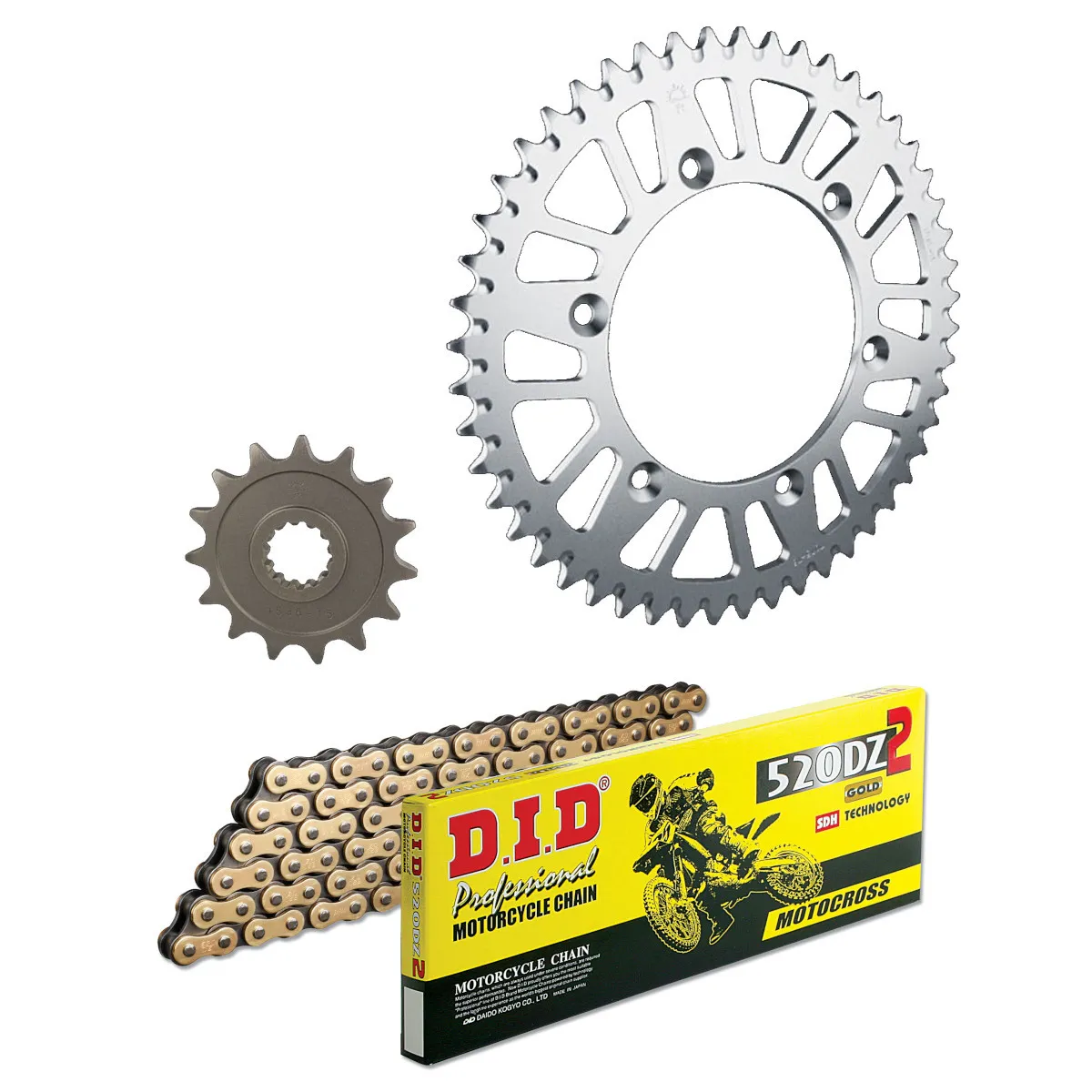 Kit chaine 520 alu DID - 450 RM-Z 2007