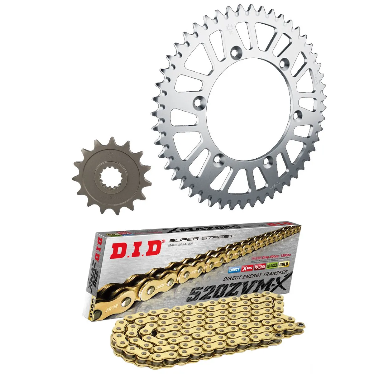 Kit chaine 520 alu DID - KTM 450 SMR 2004-2013