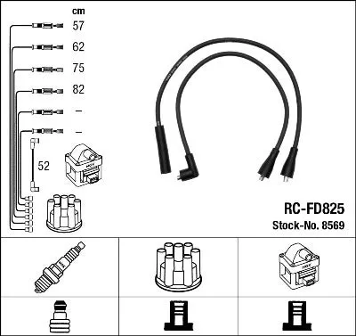 Kit de câbles d'allumage NGK 8569 