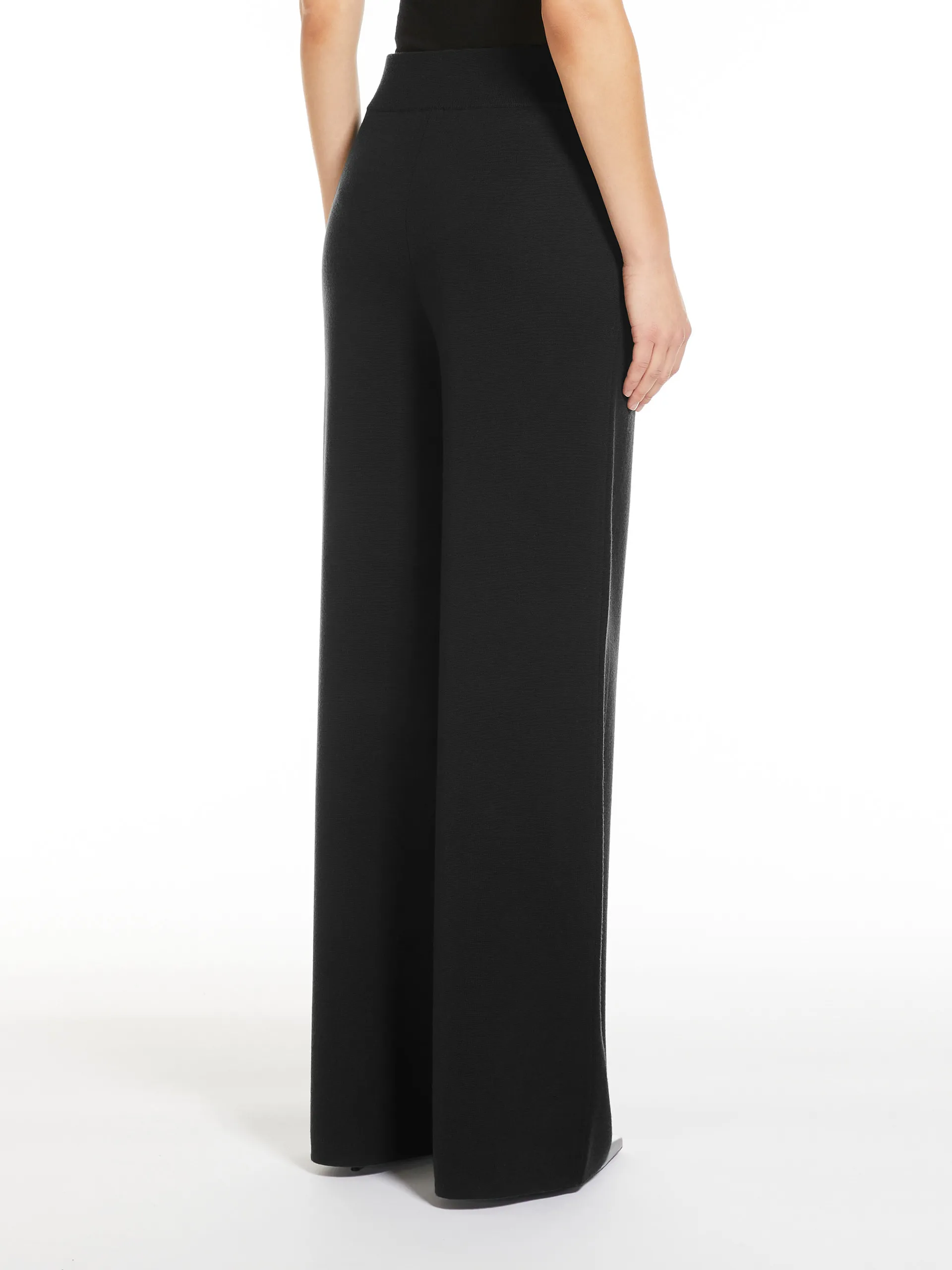 Pantalon ample en fil de laine