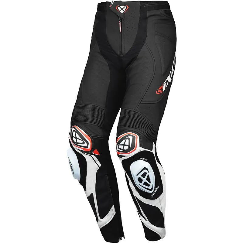 Pantalon cuir VORTEX 3 PT IXON noir/blanc - MAXXESS.FR, Pantalon moto cuir