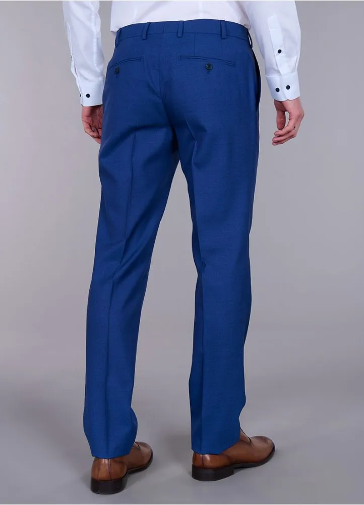 PANTALON DE COSTUME EN FIL-À-FIL DE LAINE VIERGE