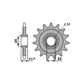 Pignon Acier PBR SHERCO 2.5 à 5.1