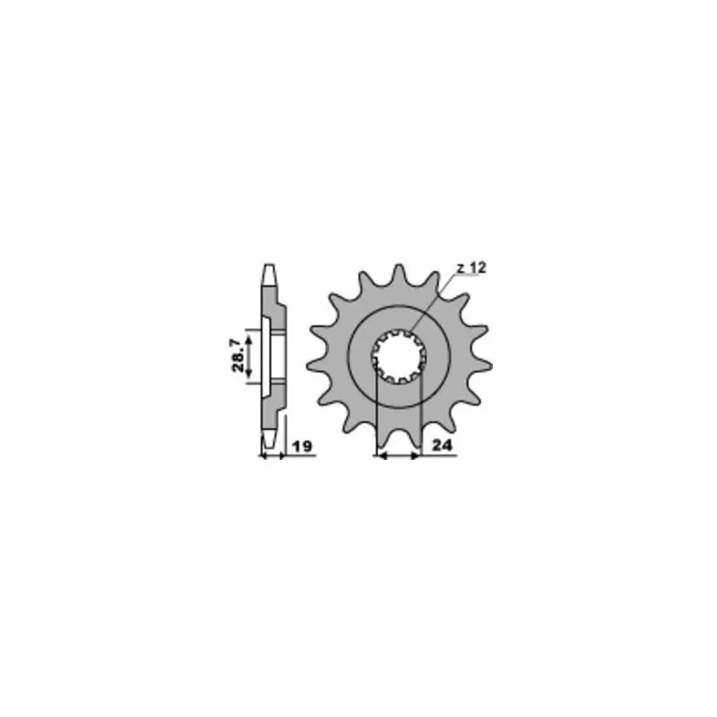 Pignon PBR acier standard 527 - 630
