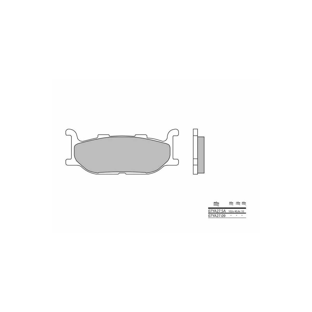 Plaquette de frein avant BREMBO 07YA2709 organique Route
