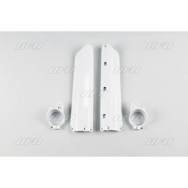Protections de fourche UFO blanc moto Yamaha - piecemotoquad