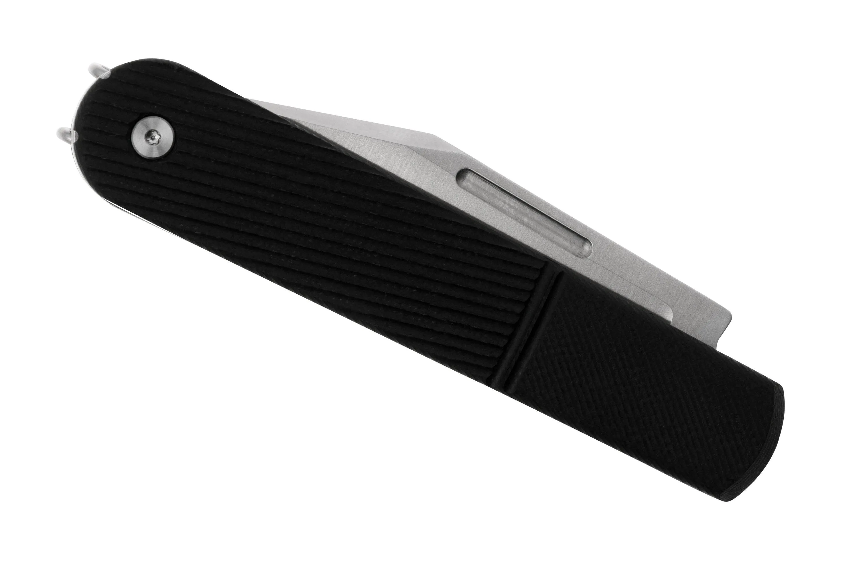 Real Steel Barlow RB5, 8022B Clippoint N690, Black G10, couteau de poche slipjoint