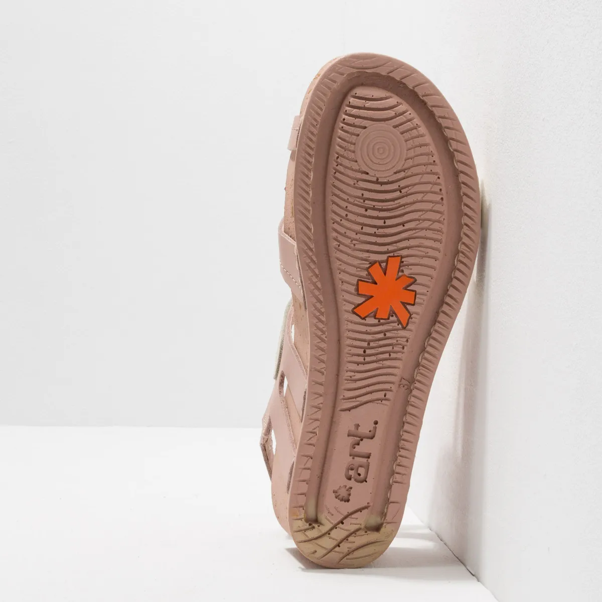 Sandales compensées graphiques à talon moucheté - Rose