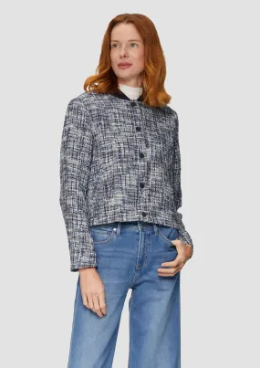 Veste aspect maille bouclette en fil métallisé